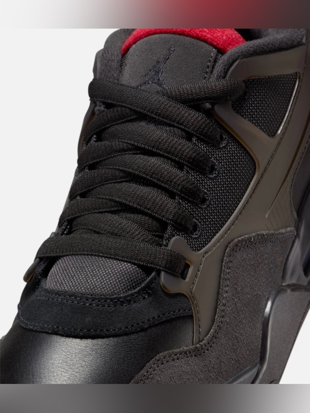 NIB [Jordan] Nike Air Jordan 4 RM Black/Red Youth/Men’s 6, 6.5 / Women’s 7.5, 8 - Picture 4 of 11